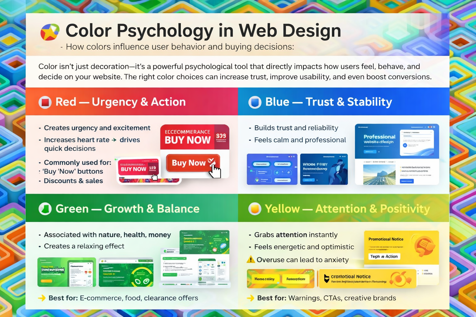 color psychology web design — how colors influence buying decisions on websites
